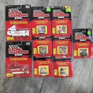 Lot 9 Racing Champions Mini 1:144 Scale RACING Stock Car Cab Trailer 1997 NEW